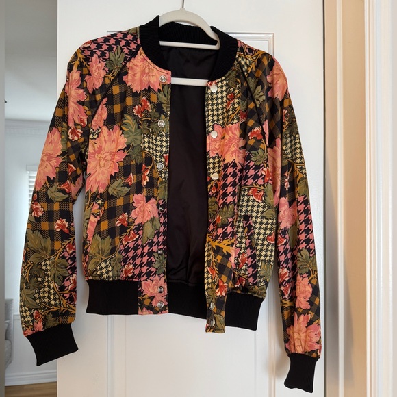 TELL YOUR FRIENDS bomber jacket in Monte print, size XS, excellent condition - Picture 1 of 5